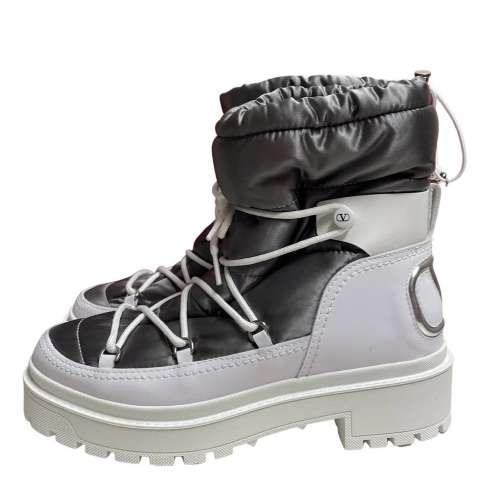 Valentino Garavani silver and white Winter Boots